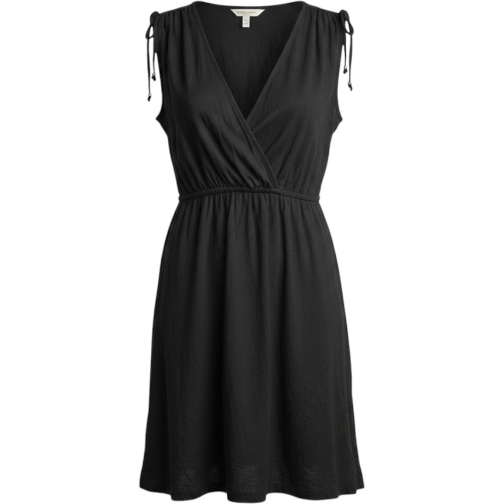 Lauren Ralph Lauren Black Gauze V-Neck Empire Waist beach cover up Pockets Small